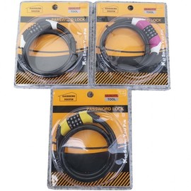 Durable Slim Bicycle Security Combination Lock for Convenient Riding Bicycle Lock Pink 3ea