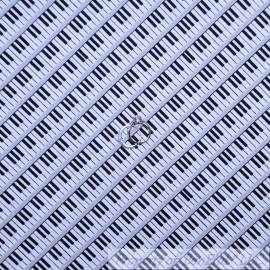 Windham Fabrics BonEful Fabric FQ Cotton Quilt Black White B&W Piano Keyboard Music Stripe Xmas
