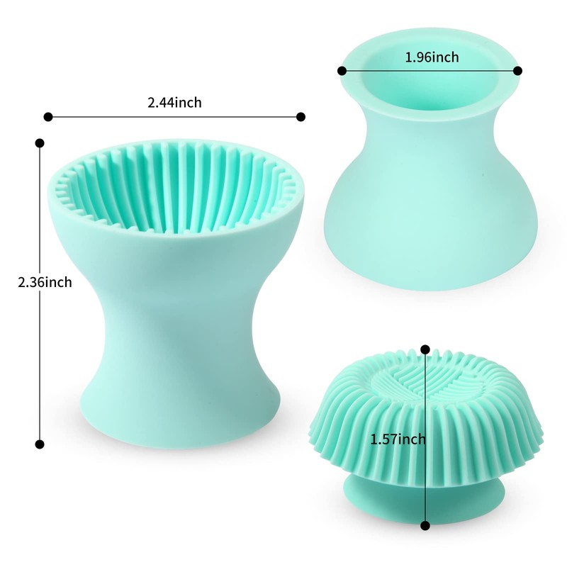 2-in-1 Silicone Makeup Brush Cleaner Mat & Brush Holder –