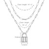 ALEXCRAFT Silver Lock Necklace for Women Girls, Silver and Gold