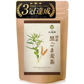 Tea no Daifukuen Black Sesame Barley Tea Bag, Sesame Barley Tea, Made in Japan, Large Capacity, 60 Packs (Barley Tea, 0.2 oz (4 g) x 60 Packets