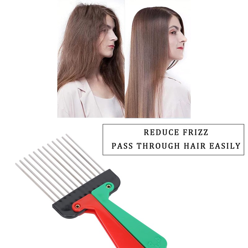 Afro Comb, Metal Hair Combs, Portable Hairdressing Salon Pick Comb