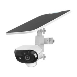 TIUIHU 2 in 1 Camera Gutter Mount for Reolink Argus 4 Pro 4K Solar Surveillance Camera Outdoor and Solar Panel (White)