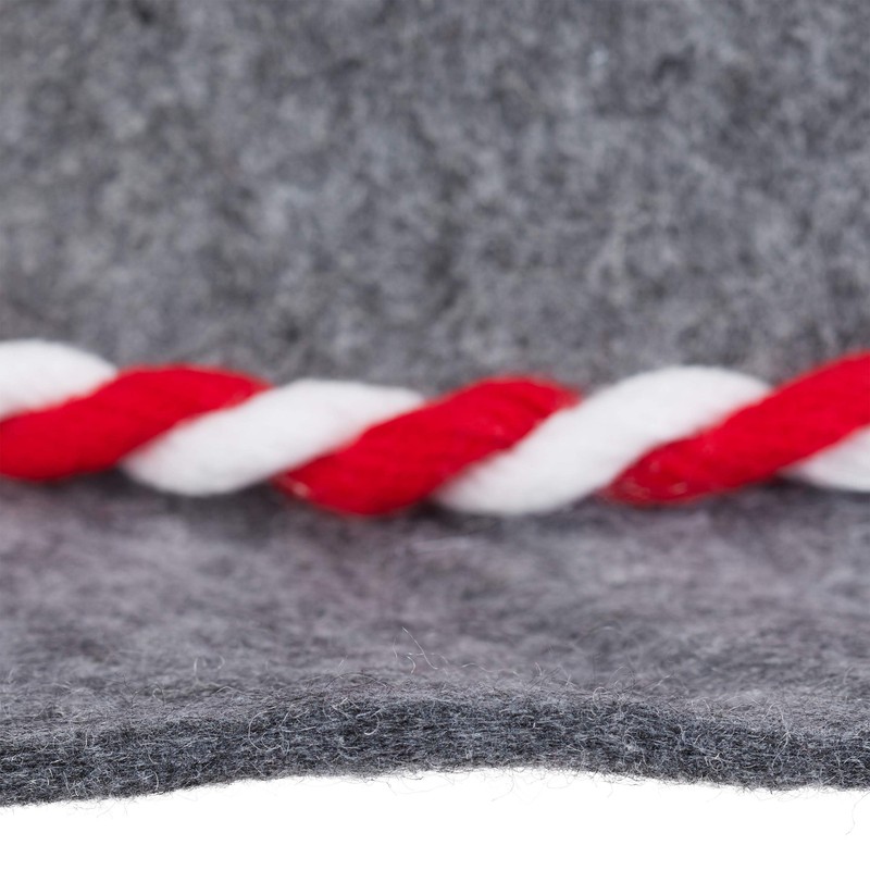 Relaxdays 10026105 Red and White Cord, Felt Hat, & Men,