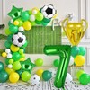 Soccer Balloons 7th Birthday Decoration for Boys, Soccer Balloons Foil