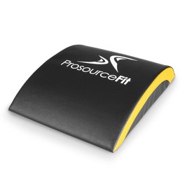 ProsourceFit - Entrenador abdominal de alta densidad para abdominales de 38 x 30 cm, color negro y amarillo