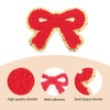 12 PCS Bow Patch Red Iron On Patches Christmas Chenille