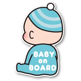 Puppy POP Baby on Board Car Magnet Sticker Baby Onboard Baby Incar/Blue