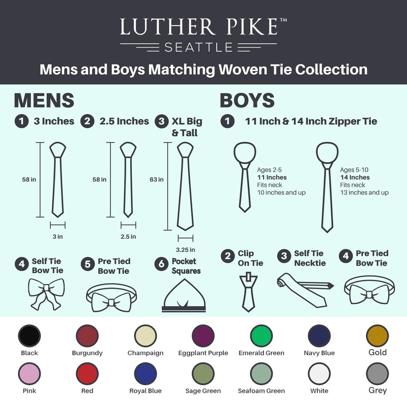 LUTHER PIKE SEATTLE Pocket Squares For Men & Boys -