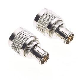 Keple TV Coax Socket to Type N Male Plug Adaptor - Coaxial Adapter Male to Male, Nickel-Plated Connector for Wi-Fi for Signal Booster, WiFi Extender, Extension Antennas - Pack of 2