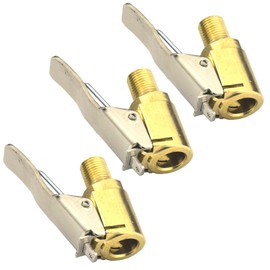 klahh 3Pcs Brass Tyre Valve Air Pump Clip Car Pump Accessories Thread Nozzle Adapter Open End Car Truck Tyre Tire Inflator Valve Connector for Car Truck (8mm)