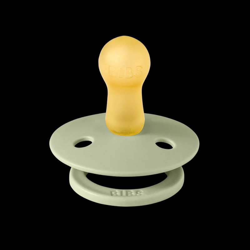 Bibs Round Natural Dummy Pacifier - Liberty Collection - Eloise/Sage,
