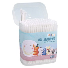 TOYANDONA Pack of 400 Baby Cotton Buds Round Head Qtip for Baby Ear Nose Clean Cotton Double Tipped Paper Pens Multi-Purpose Cotton Buds (White)