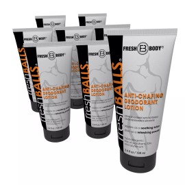 Fresh Balls 3.4 oz Tube (8 PACK) NEW - Anti Chafing Lotion Powder Deodorant