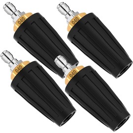LEIFIDE 4 Pcs Turbo Pressure Washer Nozzle 4000 Psi with 1/4 Inch Connect and 360° Rotating Pressure Washer Turbo Nozzle for Deep Cleaning Brick, Concrete, Vinyl Surfaces