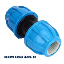 4 Pieces PE Plastic 25 mm to 25 mm Straight Water Pipe Connector PPR PE PVC Pipe Connector