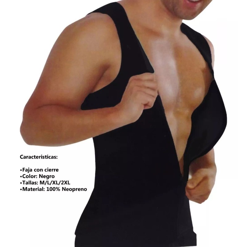 Blueroad Faja Chaleco Con Cierre Para Hombre Térmico Neopreno Gym