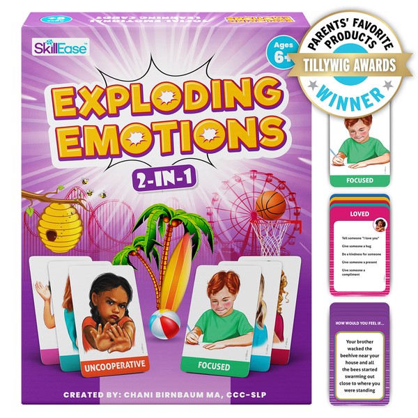 SkillEase Exploding Emotions Flashcards and Game: 2 in 1, Hilarious