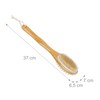 Relaxdays Back Brush, Double-Sided Shower Brush, 37 cm Long, Natural