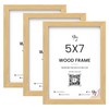 97 Decor Wood Picture Frames 5x7-3 Pack Beige 5x7 Frame