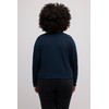 Ulla Popken Women's Cropped Sweatshirt, navy