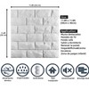 12 pcs Papel Tapiz Ladrillo, Paneles Autoadherible 3d para Paredes,