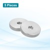 sourcing map 5 Pcs M6 Flat Knurled Thumb Nuts, 304