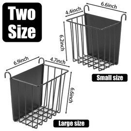 2PCS Rabbit Hay Rack with Heavy-Duty Metal Frame Rabbit Hay Holder for Cage - Rabbit Hay Feeder Guinea Pig Hay Feeder Bunny hay Feeder,for Rabbits Guinea Pigs Bunny Chinchillas -6.9x4.7x6.6 inch