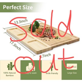 ORIDOM Bamboo Cutting Board Wood Chopping Board Double Sided Charcuterie Boards 23