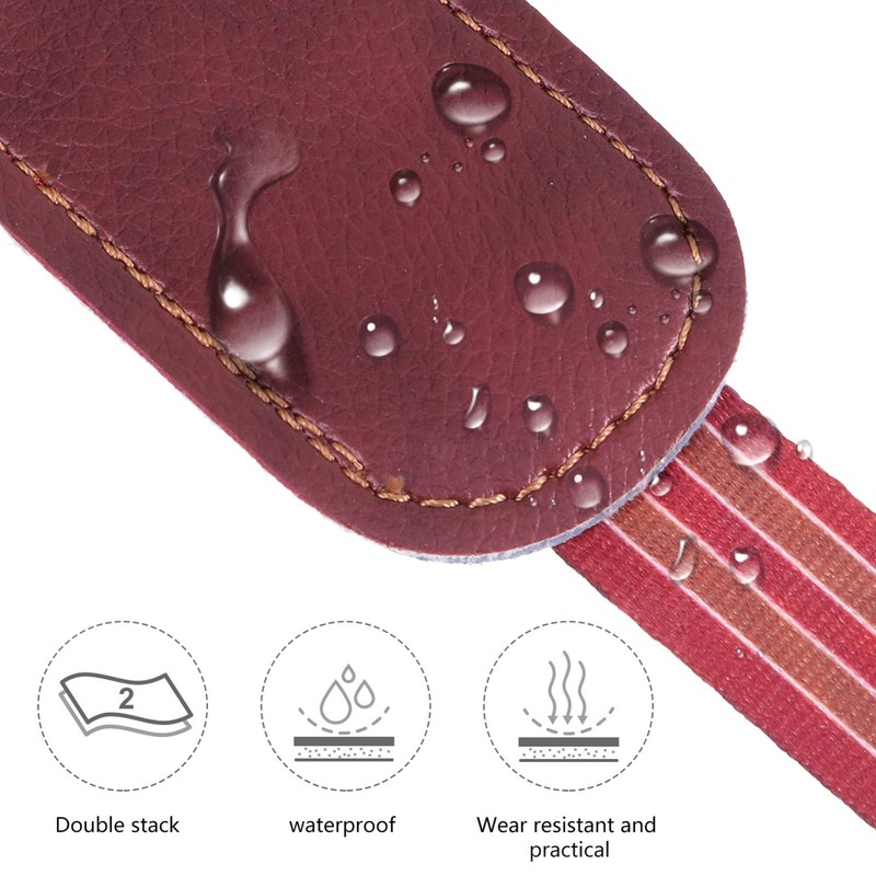 EXCEART Ethnic Style No Drilling Ukulele Strap Adjustable Double J
