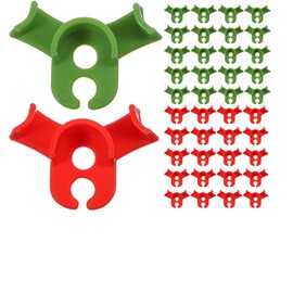 KFHENSOMR 40 Pcs Plant Stress Training Clips, Adjustable LST Plant Stem Trainer, Plastic 90 Degrees Gentle Bender for Gardening(Red &Green)