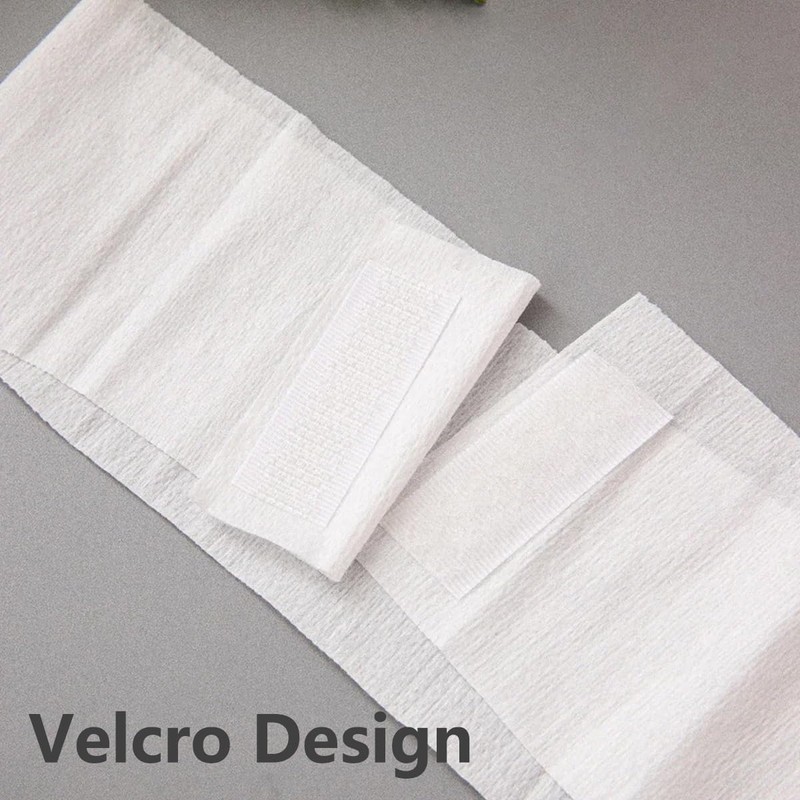 AIMALL 50PCS Disposable Non-Woven Velcro Hair Bands, 17.72 x 2.36