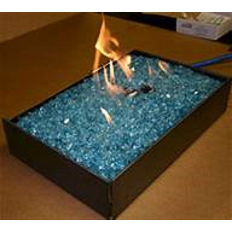 Hiland RFGLASS-2-SKY Fire Glass, 20 lb, Sky Blue