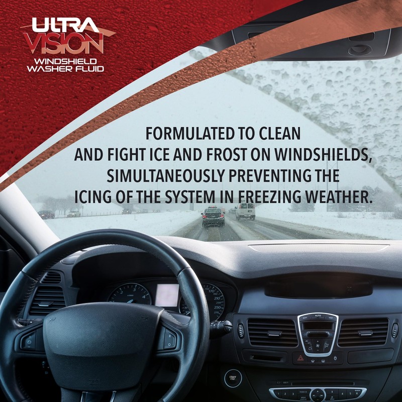 ULTRA 1PLUS De-Icer Windshield Washer Fluid - Advanced Formula for