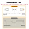 Ethernet Splitter 1 to 2,Network Splitter Adapter,RJ45 Coupler,Ethernet Extension Cable