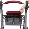 Medline Rollator Walker with Seat and Wheels, Durable Steel Frame