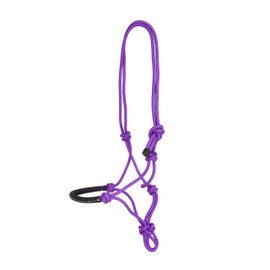 USG 15050024 Knot Headcollar Braided Noseband with Rhinestones Purple Shetty/Pony