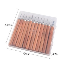 12pcs Wood Carving Kit Hand Wood Carving Knife Set DIY Sculpture Carpenter Experts & Beginners