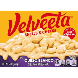 Velveeta Shells & Cheese Queso Blanco Shell Pasta & Cheese Sauce, 12 oz Box