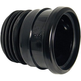 SHMOX 110mm Universal Soil Pipe to Clay Cast Iron Drain pipe connector Adaptor (Black)