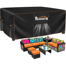 Patio Furniture Set Covers Waterproof, Outdoor furniture covers waterproof clearance, Sectional Sofa Couch Set Covers for Winter,Table Chair Cover Outside Rectangular Heavy Duty 90"Lx65"Wx28"H