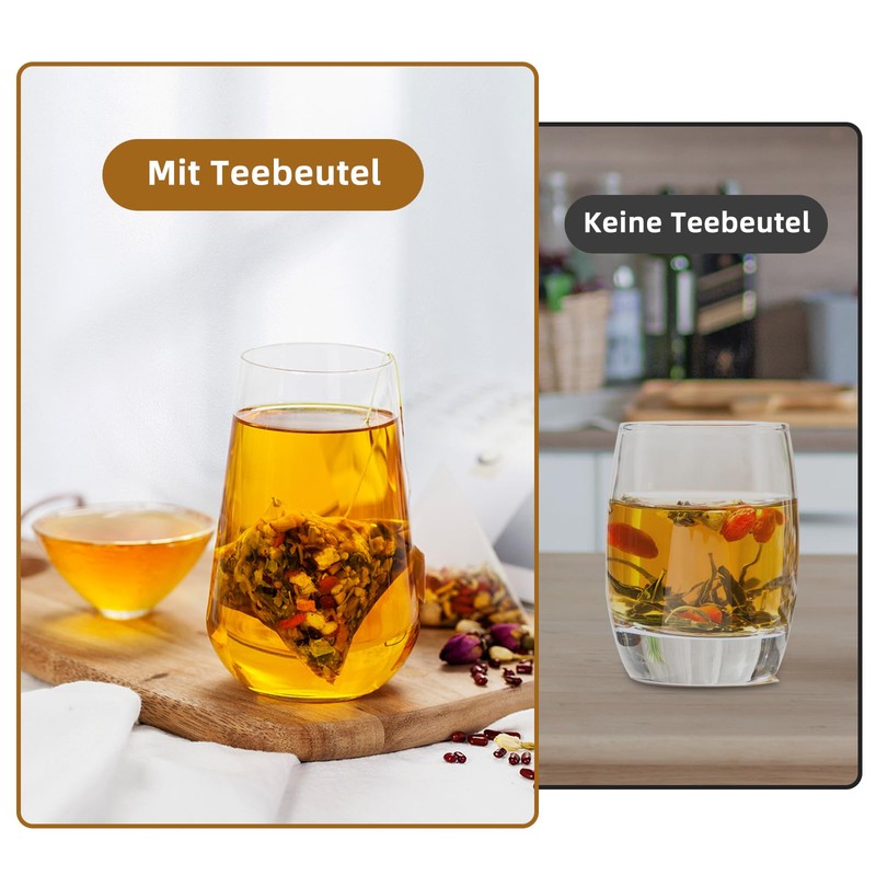 Disposable Tea Filter Bags for Loose Tea, Biodegradable and Compostable