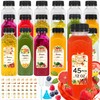 PeacePeo Plastic Juice Bottles with Caps, 12OZ Juice Bottles 45Pcs