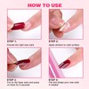 Sethexy Nude Pink Colour Gradient False Nails Medium Ballerina Pressed