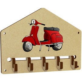 Azeeda 'Red Scooter' Wall Mounted Key Hooks/Holder (WH00040335)