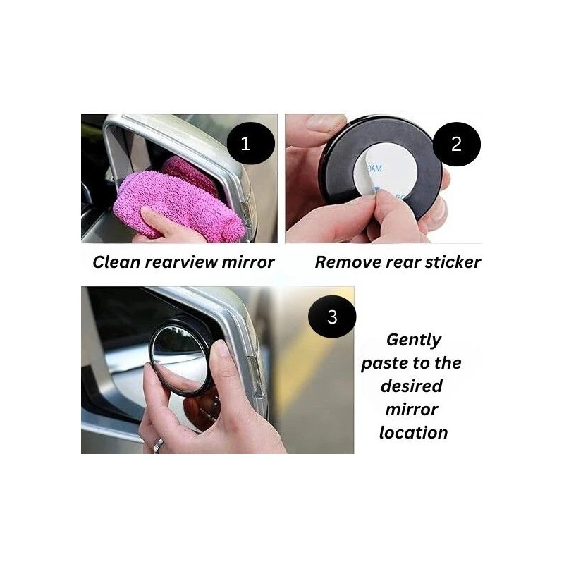 Unbranded Blind Spot Mirror for 360° View on the Road