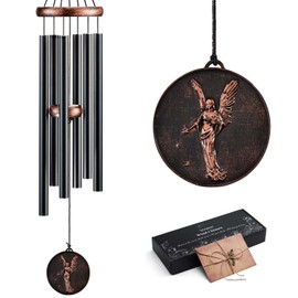 Gabzart Wind Chimes for Outside, Angel Deep Tone Vintage Wind Chime Outdoor Clearance, Sympathy/Memorial/Festivals Gift for Mom Dad Grandma, Home Garden Patio Decor (32" Angel)