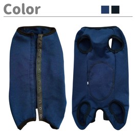 KUVEELA PET Post-Operative Dog Clothes, Dog Supplies, Post-Operative Outfit, Post-Op Coverall, for Use Instead of a Cone, Protective Clothing, Unisex, Contraception or Weaning, for Skin Conditions, Breathable, Summer, for Small and Medium Dogs, (Dark Blu