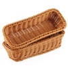 LEXININ 6 Pack 11 Inches Poly Wicker Bread Basket, Woven