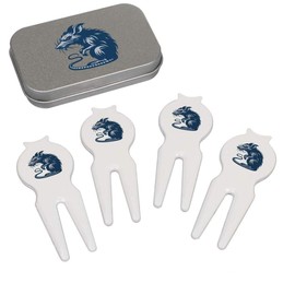 Azeeda 'Ugly Rat With Red Eyes' Golf Divot Tool/Repair Fork Gift Set (GO00072042)